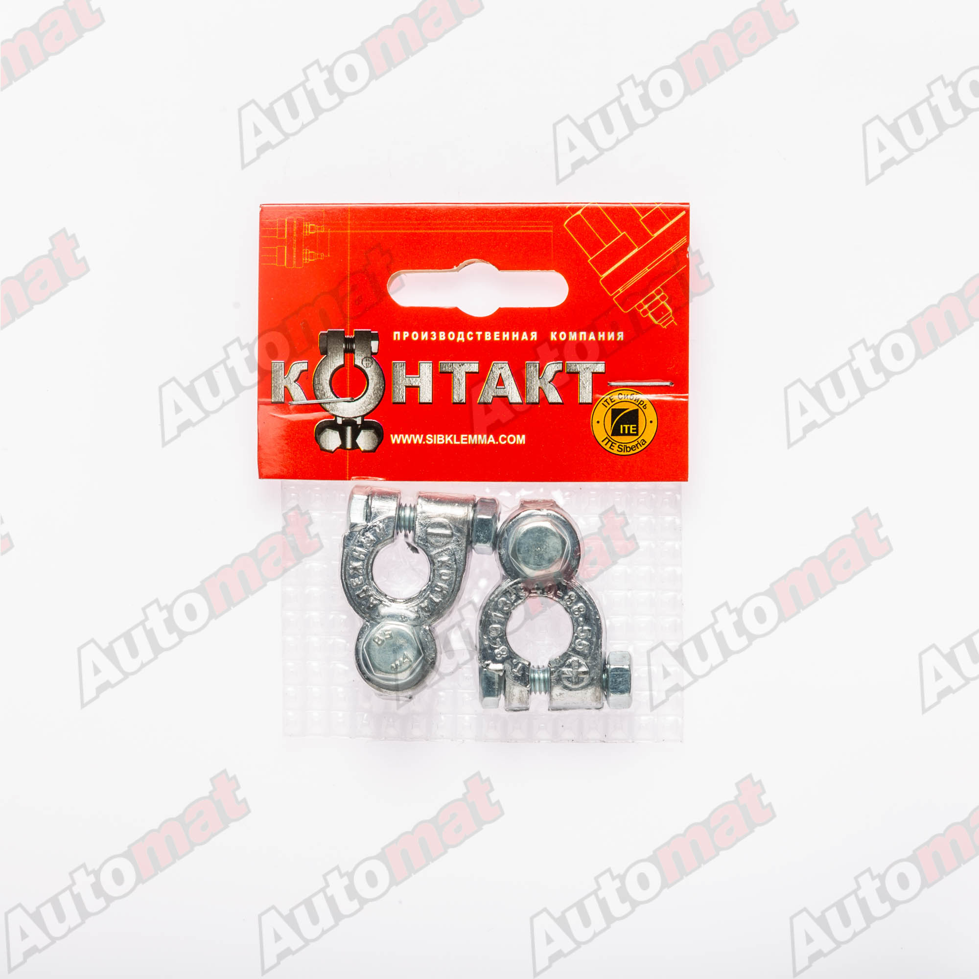 Клемма АКБ "НАДЕЖНЫЙ КОНТАКТ" свинец, малая, болт, 2 шт