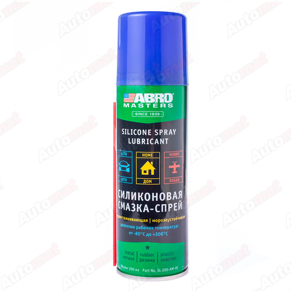 Cмазка-спрей силиконовая ABRO MASTERS, 200мл