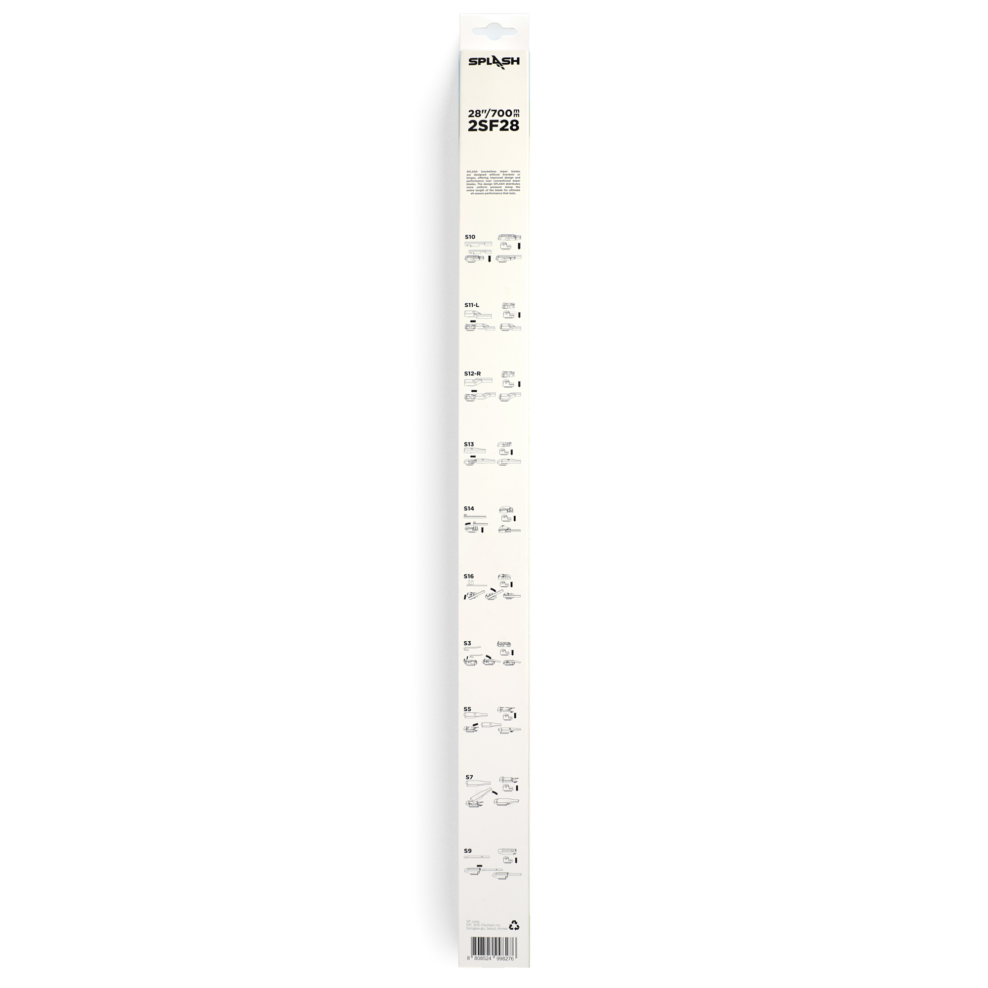 Щетка стеклоочистителя бескаркасная SPLASH 700mm (28") 2SF28