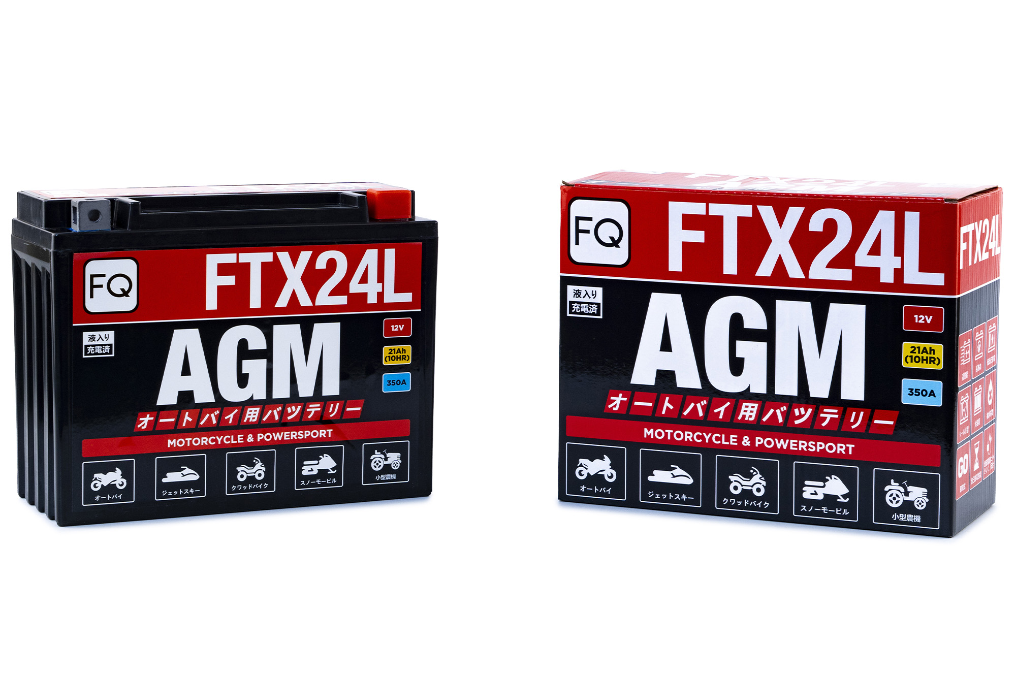 Мото аккумулятор FQ 21,0Ah FTX24L AGM